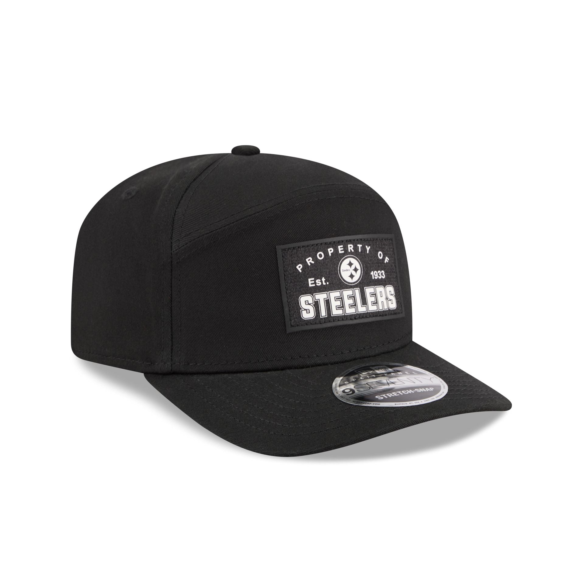 Pittsburgh Steelers Property of Patch Split Panel 9SEVENTY Stretch-Snap Hat