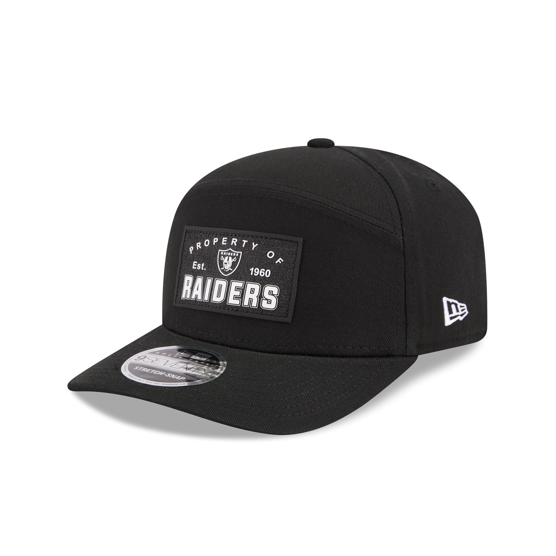 Las Vegas Raiders Property of Patch Split Panel 9SEVENTY Stretch-Snap Hat