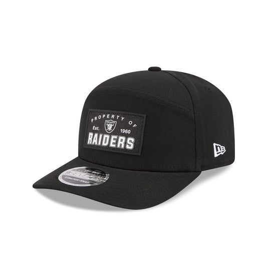 Las Vegas Raiders Property of Patch Split Panel 9SEVENTY Stretch-Snap Hat - New Era Cap