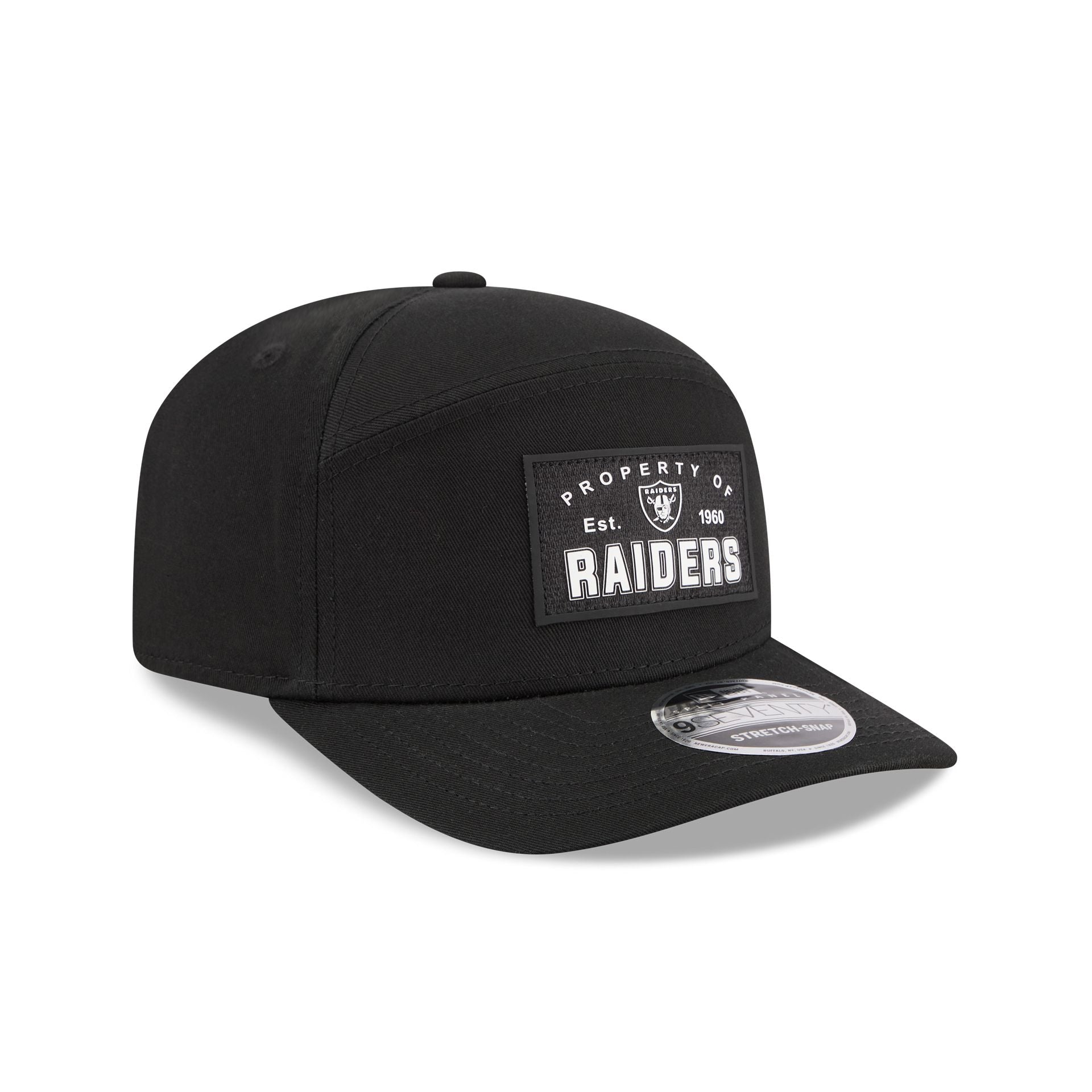 Las Vegas Raiders Property of Patch Split Panel 9SEVENTY Stretch-Snap Hat