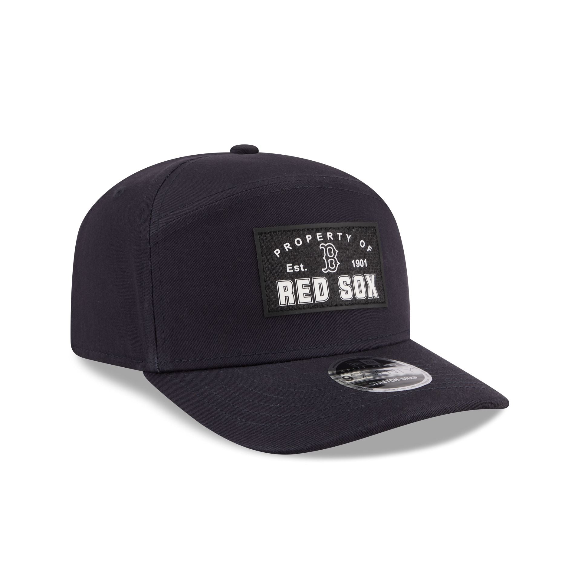 Boston Red Sox Property of Patch Split Panel 9SEVENTY Stretch-Snap Hat