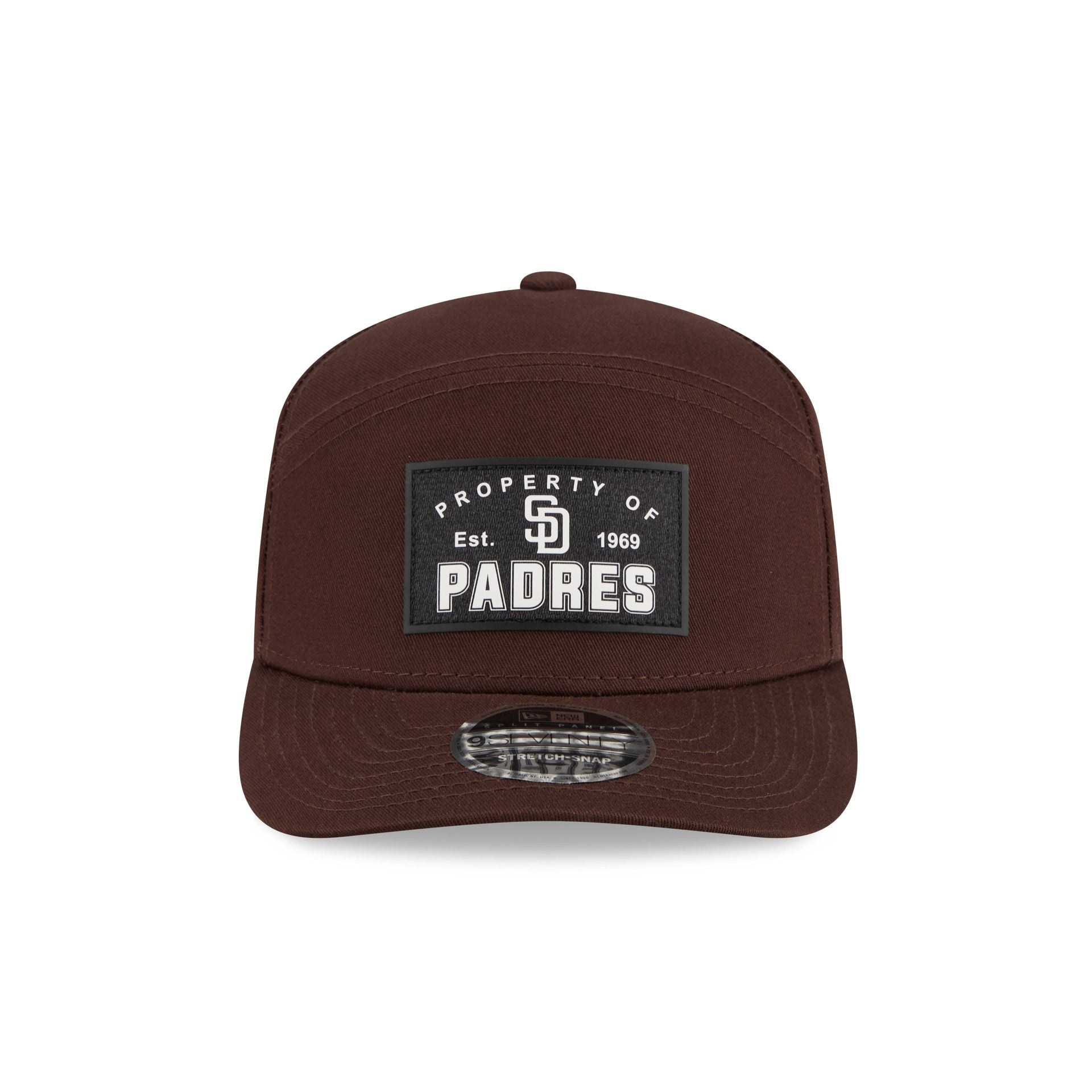 San Diego Padres Property of Patch Split Panel 9SEVENTY Stretch-Snap Hat