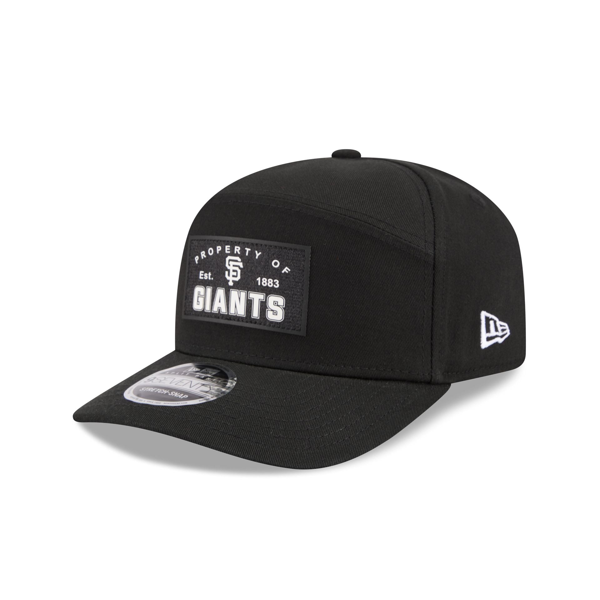 San Francisco Giants Property of Patch Split Panel 9SEVENTY Stretch-Snap Hat
