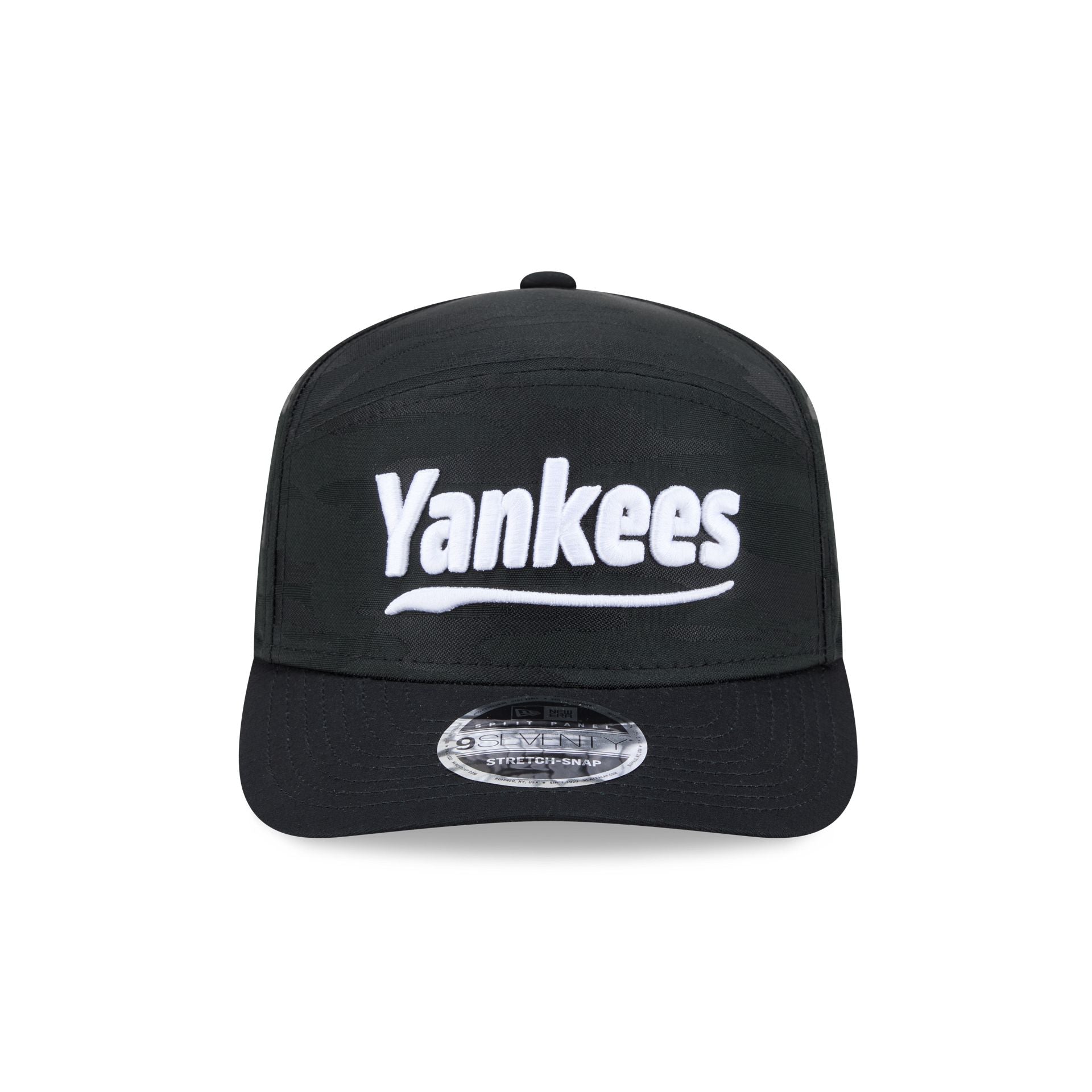 New York Yankees Black Camo Split Panel 9SEVENTY Stretch-Snap Hat