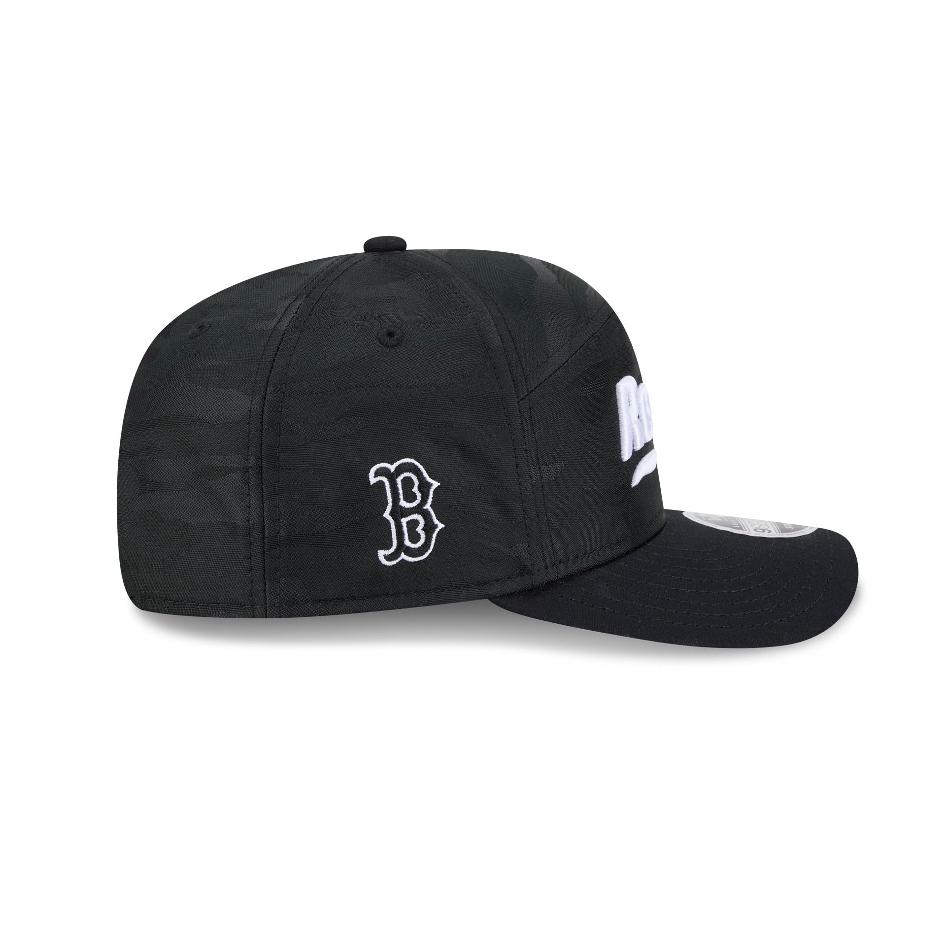 Boston Red Sox Black Camo Split Panel 9SEVENTY Stretch-Snap Hat