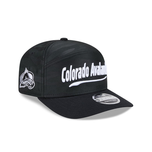 Colorado Avalanche Black Camo Split Panel 9SEVENTY Stretch-Snap Hat - New Era Cap