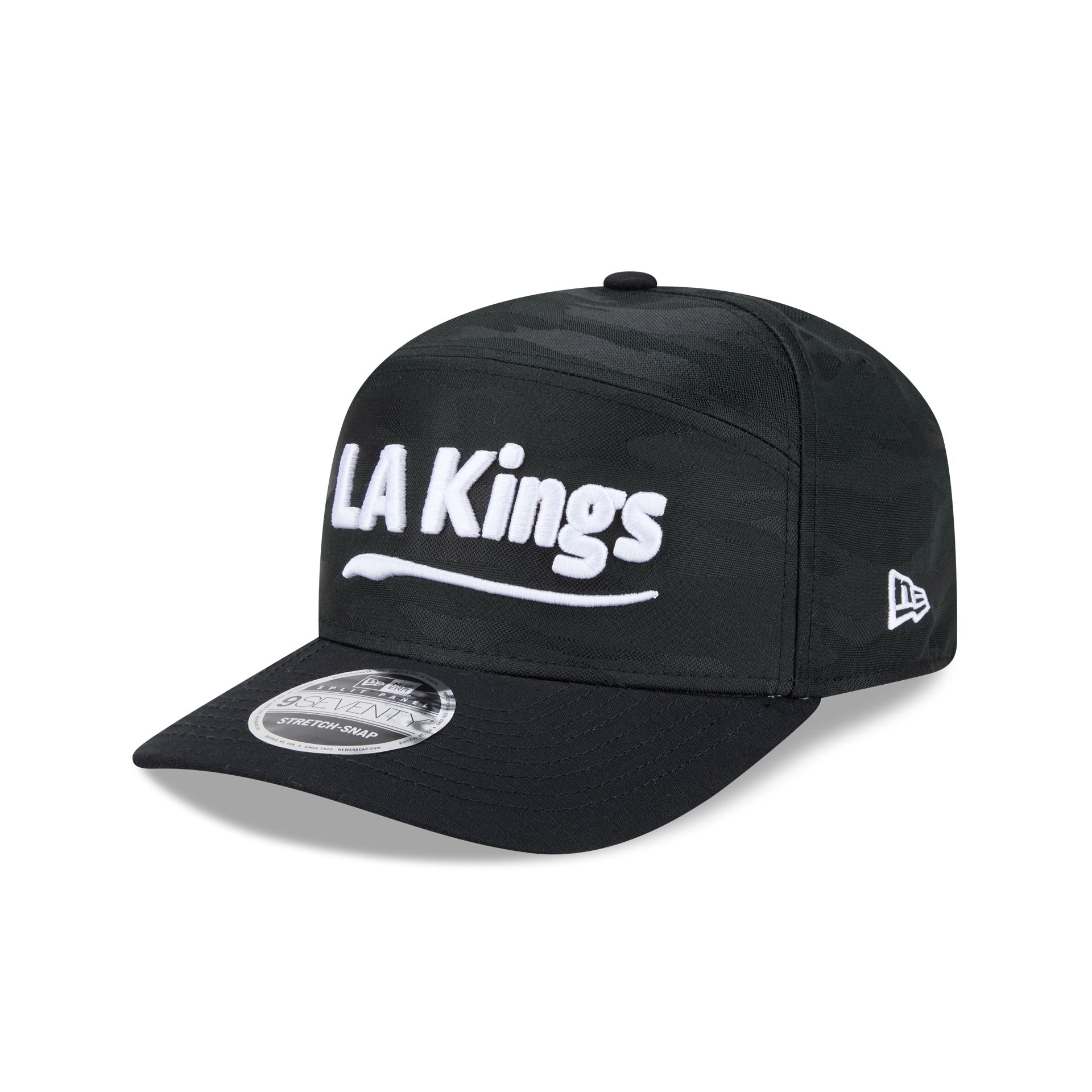 Los Angeles Kings Black Camo Split Panel 9SEVENTY Stretch-Snap Hat