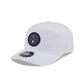 New York Yankees Circle Logo White Split Panel 9SEVENTY Stretch-Snap Hat