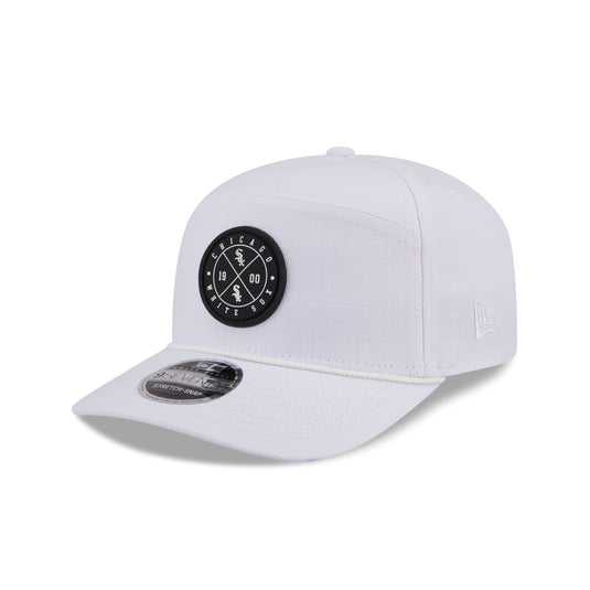 Chicago White Sox Circle Logo White Split Panel 9SEVENTY Stretch-Snap Hat - New Era Cap