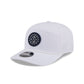 Atlanta Braves Circle Logo White Split Panel 9SEVENTY Stretch-Snap Hat