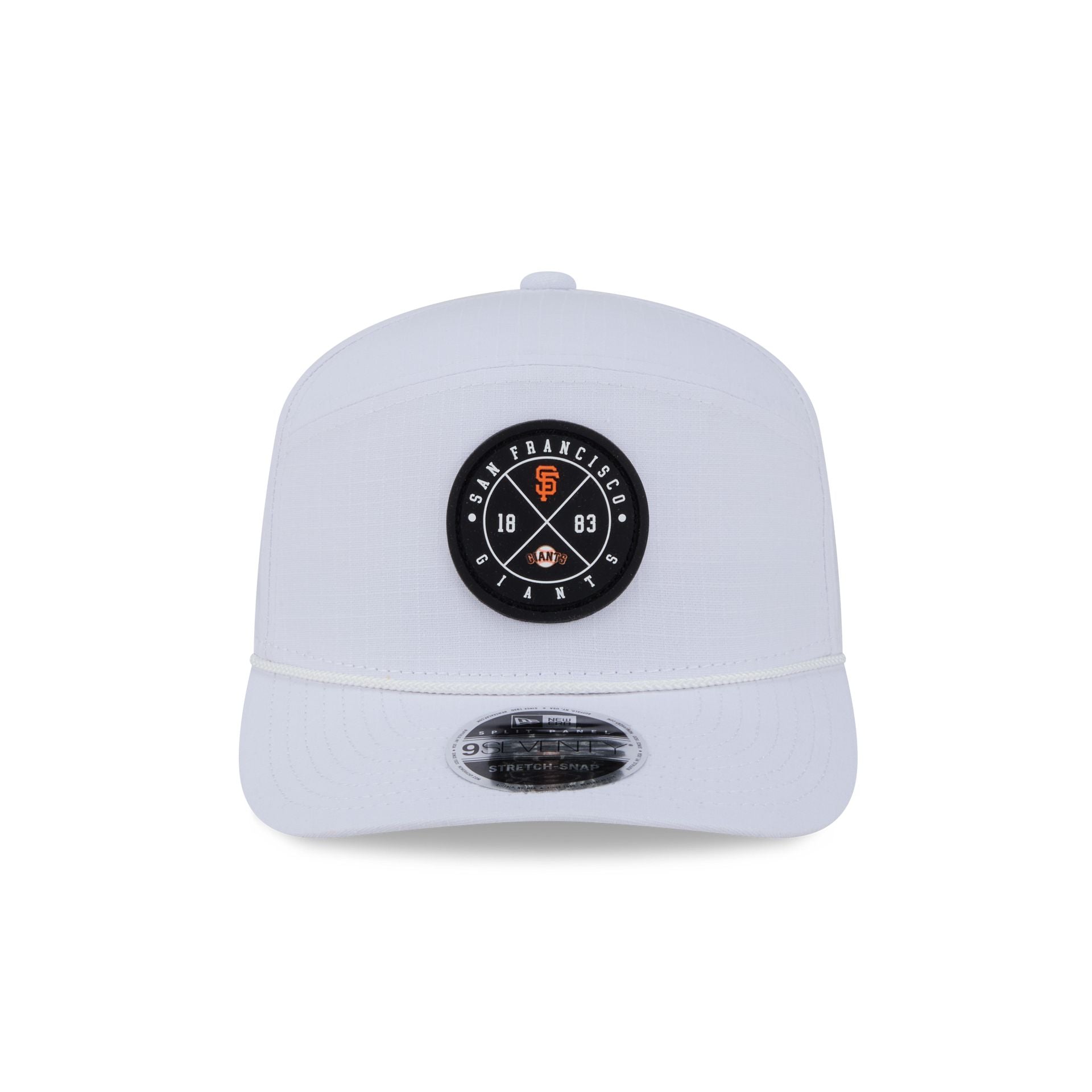 San Francisco Giants Circle Logo White Split Panel 9SEVENTY Stretch-Snap Hat