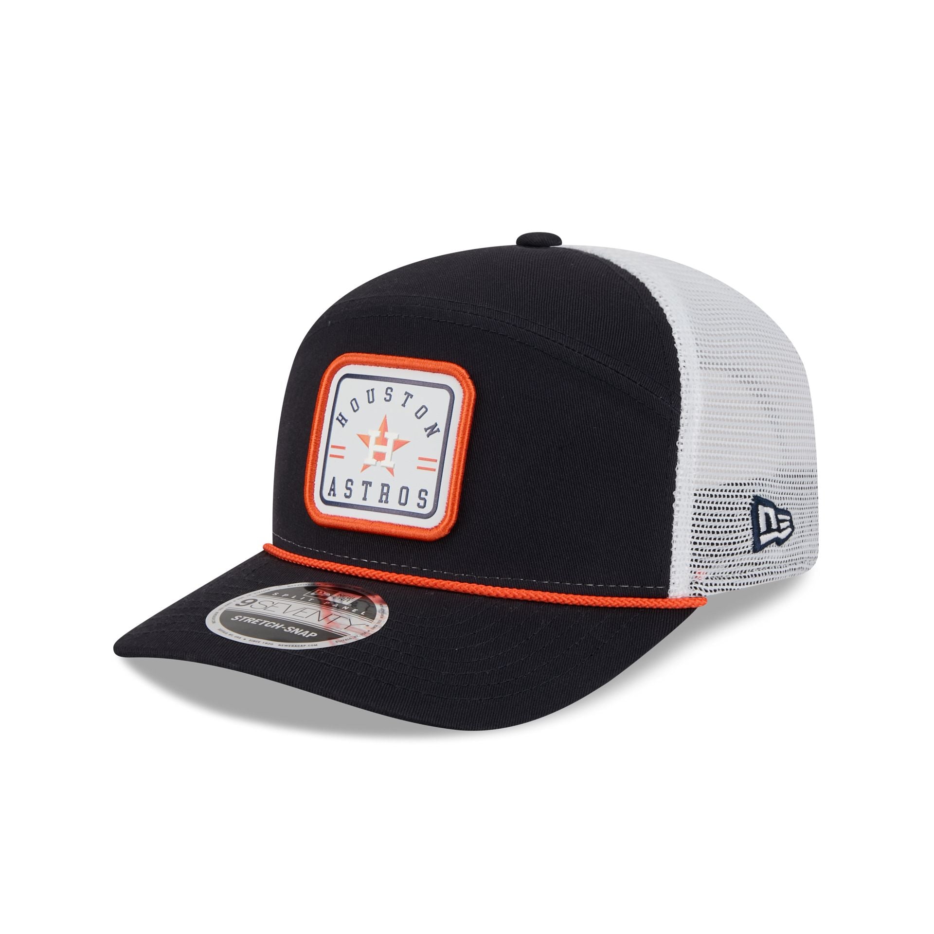 Houston Astros Square Patch Split Panel 9SEVENTY Trucker Hat
