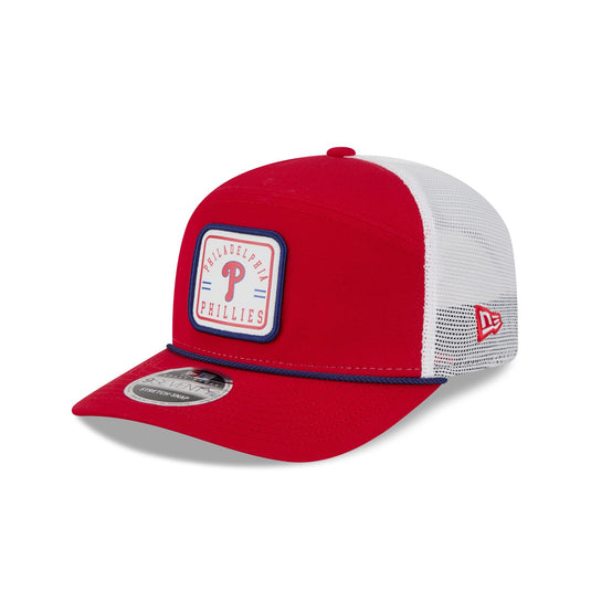 Philadelphia Phillies Square Patch Split Panel 9SEVENTY Trucker Hat - New Era Cap
