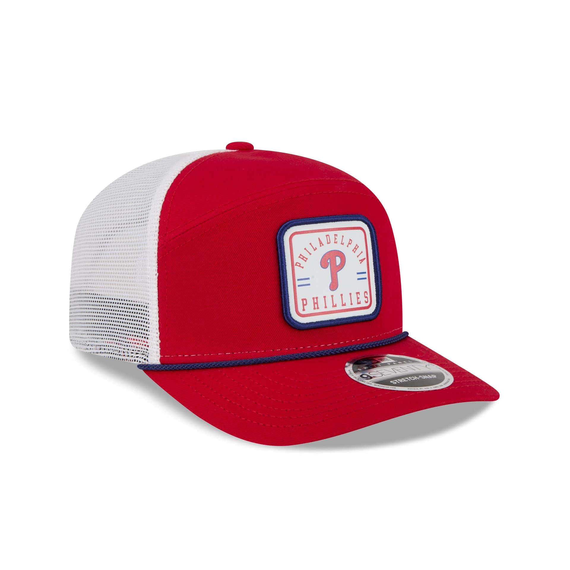 Philadelphia Phillies Square Patch Split Panel 9SEVENTY Trucker Hat