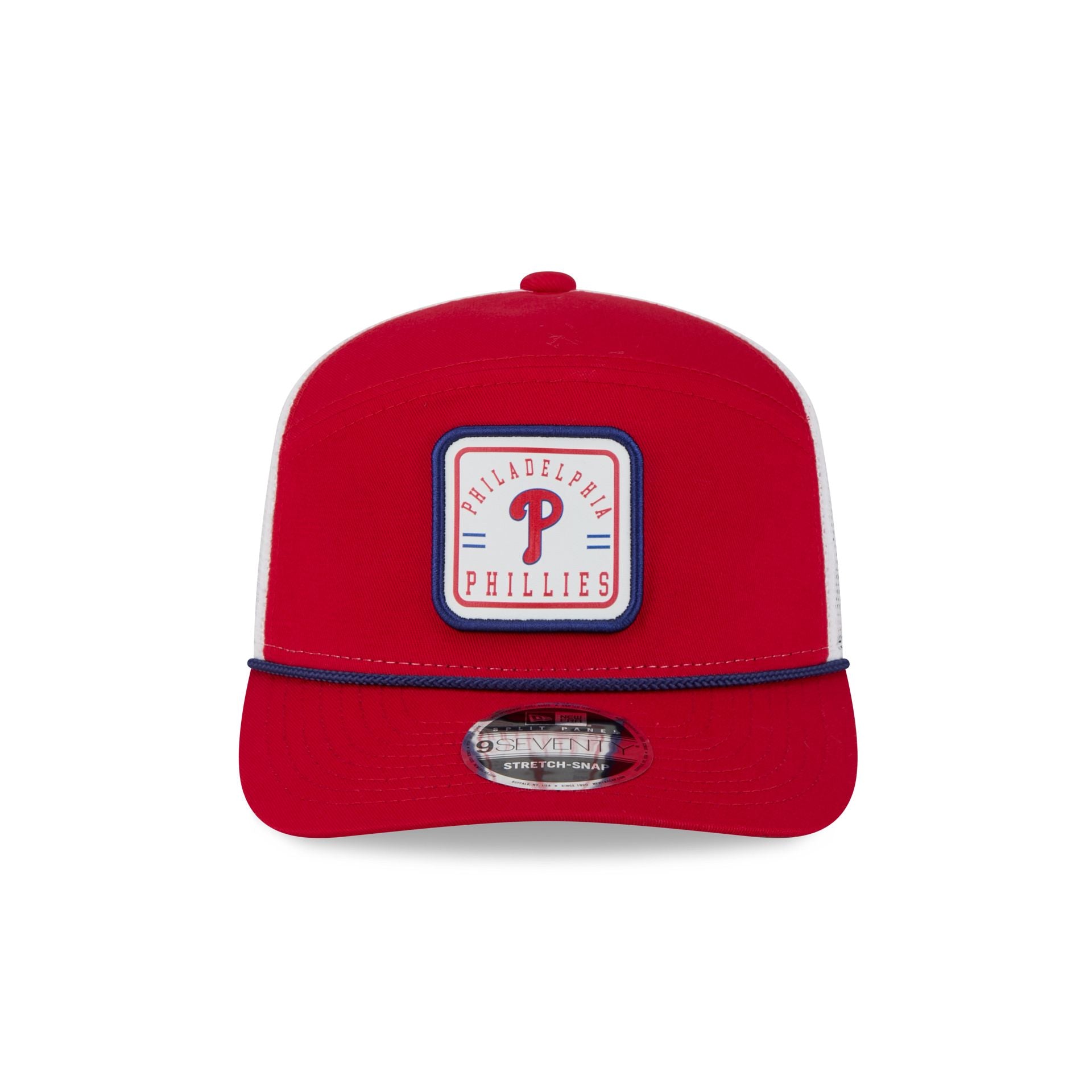 Philadelphia Phillies Square Patch Split Panel 9SEVENTY Trucker Hat
