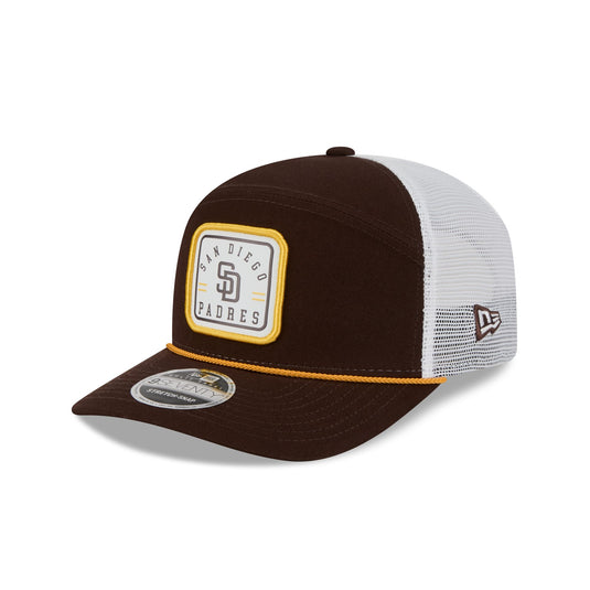 San Diego Padres Square Patch Split Panel 9SEVENTY Trucker Hat - New Era Cap
