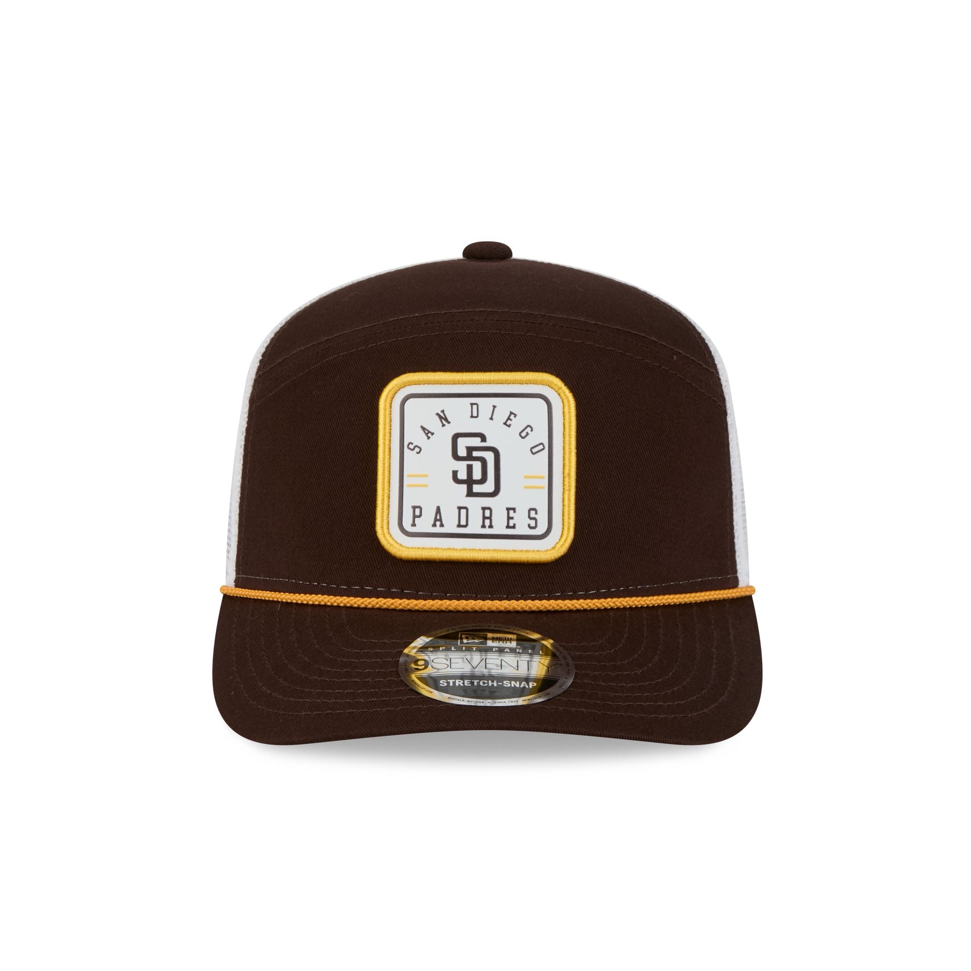 San Diego Padres Square Patch Split Panel 9SEVENTY Trucker Hat