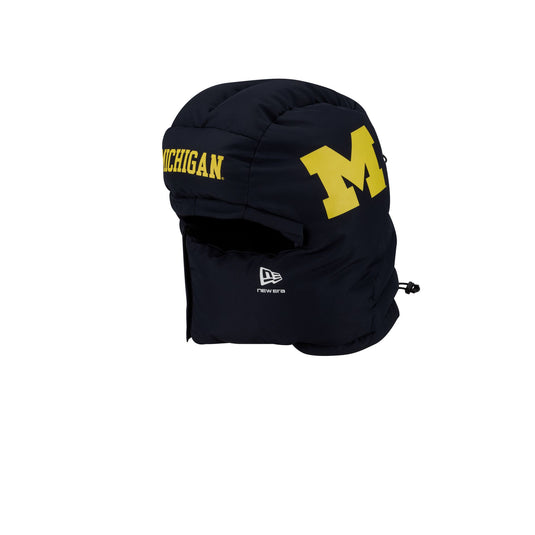 Michigan Wolverines Helmet Puffer Hood - New Era Cap
