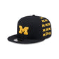 Michigan Wolverines Sticker Helmet 9FIFTY Snapback Hat