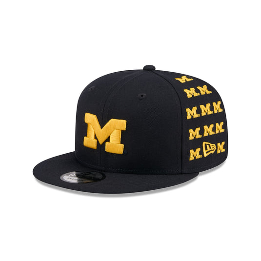 Michigan Wolverines Sticker Helmet 9FIFTY Snapback Hat - New Era Cap