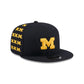 Michigan Wolverines Sticker Helmet 9FIFTY Snapback Hat