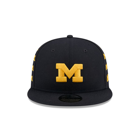 Michigan Wolverines Sticker Helmet 9FIFTY Snapback Hat