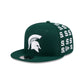 Michigan State Spartans Sticker Helmet 9FIFTY Snapback Hat
