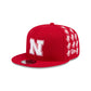 Nebraska Cornhuskers Sticker Helmet 9FIFTY Snapback Hat
