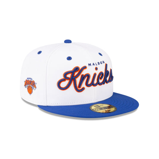 Malbon x New York Knicks White 59FIFTY Fitted Hat - New Era Cap