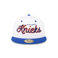 Malbon x New York Knicks White 59FIFTY Fitted Hat