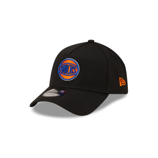 Malbon x New York Knicks Black 9FORTY A-Frame Snapback Hat - New Era Cap
