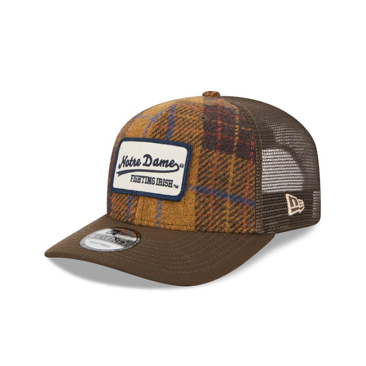 Notre Dame Fighting Irish Wool Plaid 9SEVENTY Trucker Hat - New Era Cap