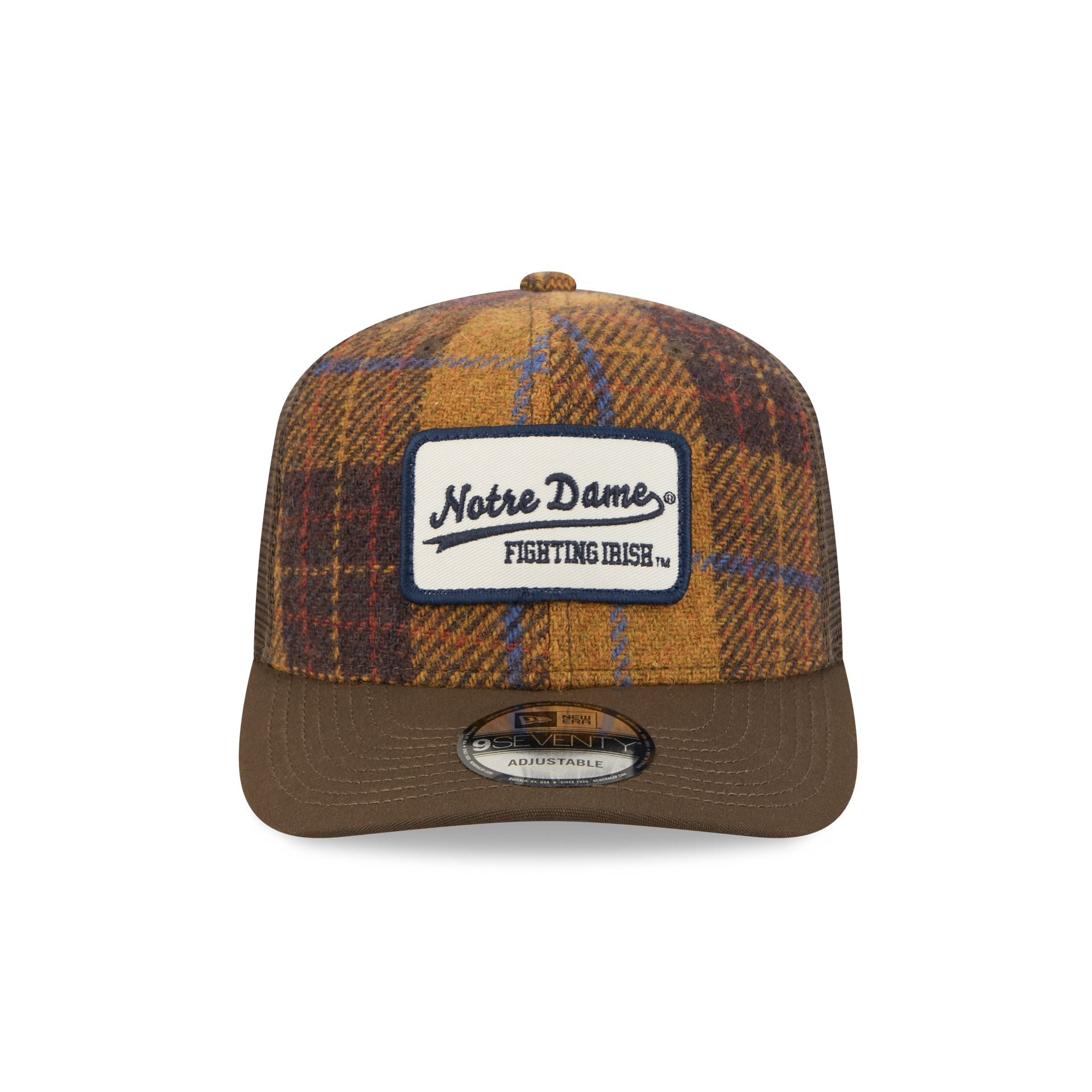 Notre Dame Fighting Irish Wool Plaid 9SEVENTY Trucker Hat
