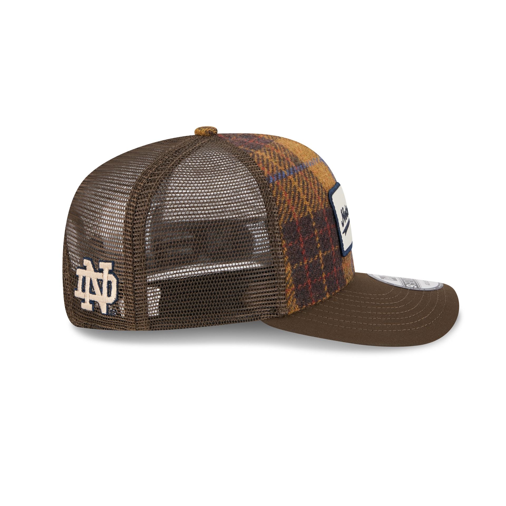Notre Dame Fighting Irish Wool Plaid 9SEVENTY Trucker Hat