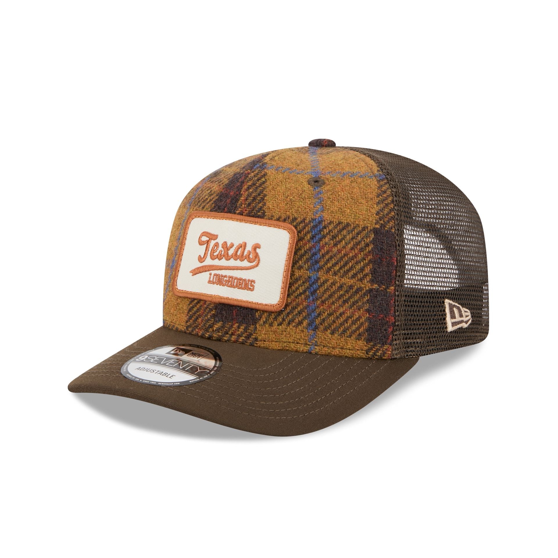 Texas Longhorns Wool Plaid 9SEVENTY Trucker Hat