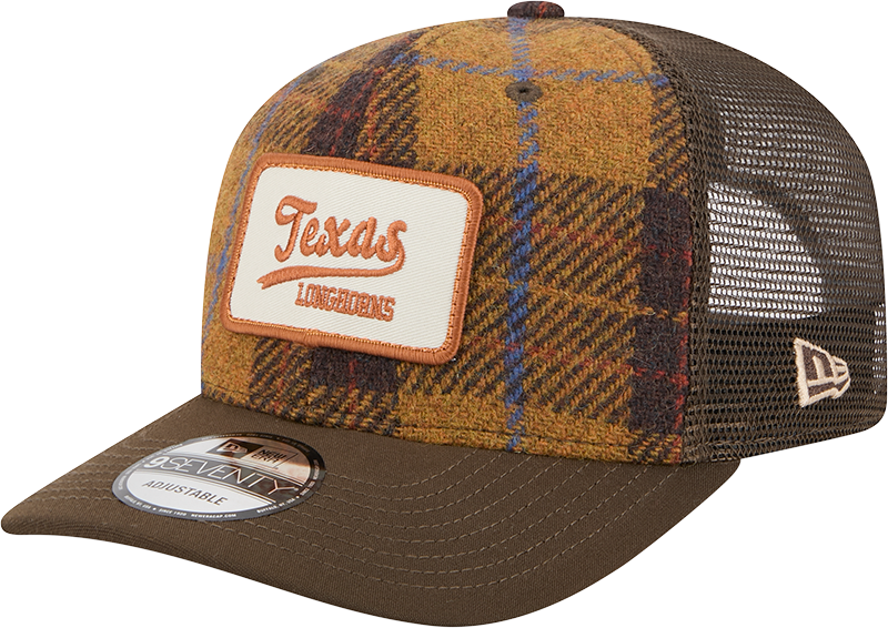 Texas Longhorns Wool Plaid 9SEVENTY Trucker Hat