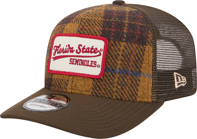Florida State Seminoles Wool Plaid 9SEVENTY Trucker Hat