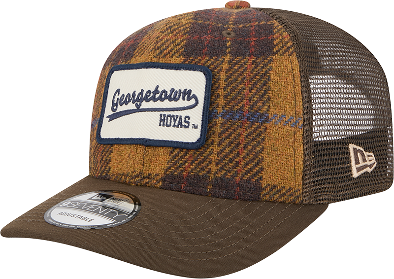 Georgetown Hoyas Wool Plaid 9SEVENTY Trucker Hat
