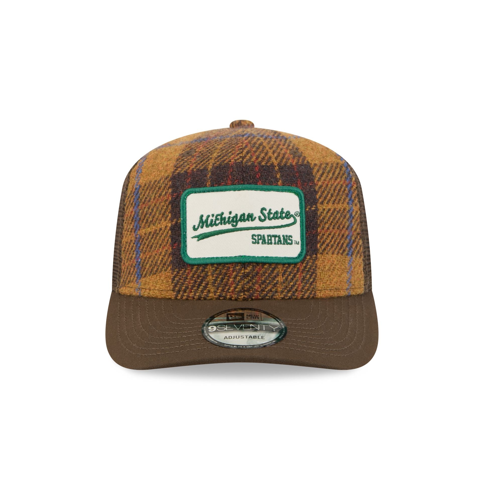 Michigan State Spartans Wool Plaid 9SEVENTY Trucker Hat