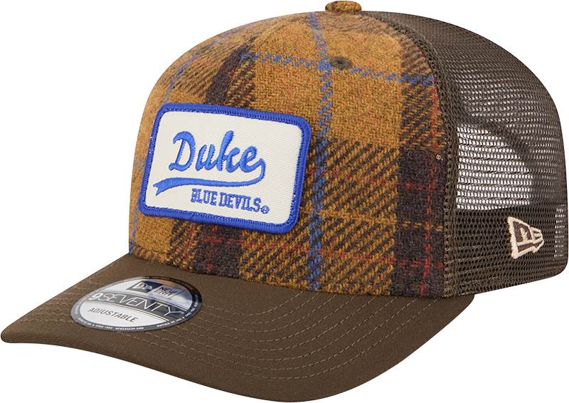 Duke Blue Devils Wool Plaid 9SEVENTY Trucker Hat