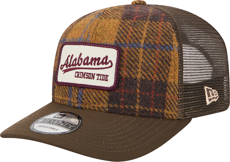 Alabama Crimson Tide Wool Plaid 9SEVENTY Trucker Hat