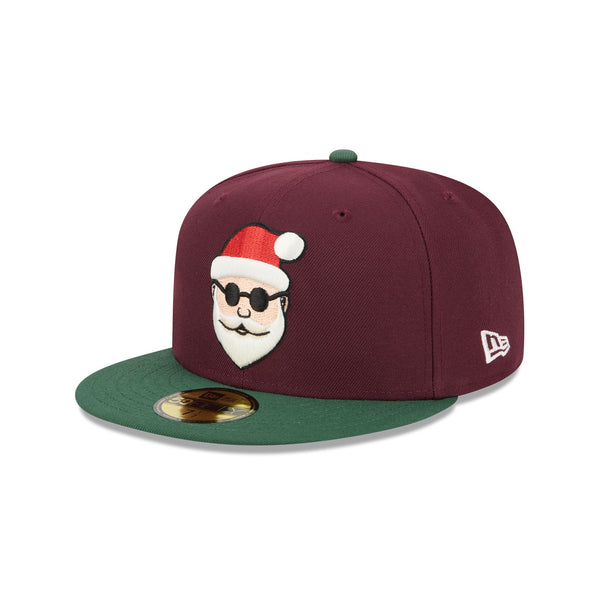 COPY - New vintage Santa Claus baseball fitted cap hat Christmas Peekers Custom 59Fifty | The Capologists main image 4