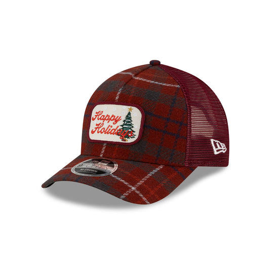 New Era Cap Happy Holidays Plaid 9FORTY M-Crown A-Frame Snapback Hat - New Era Cap