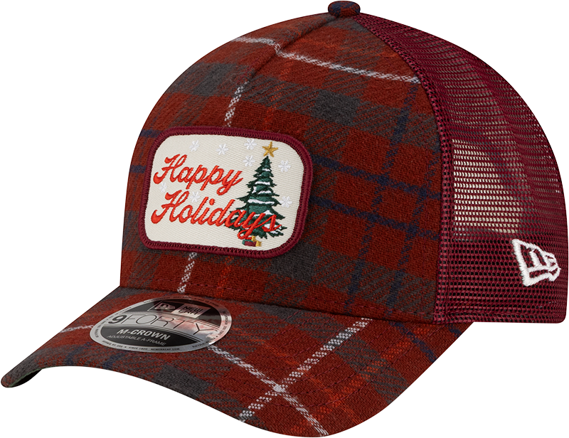 New Era Cap Happy Holidays Plaid 9FORTY M-Crown A-Frame Snapback Hat