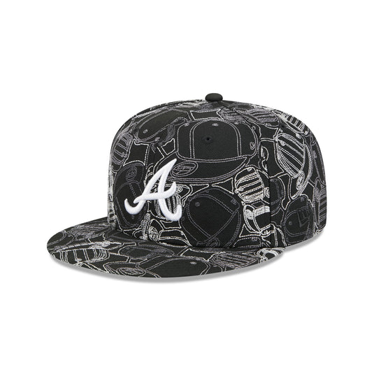 Atlanta Braves Cap Scramble 59FIFTY Fitted Hat - New Era Cap