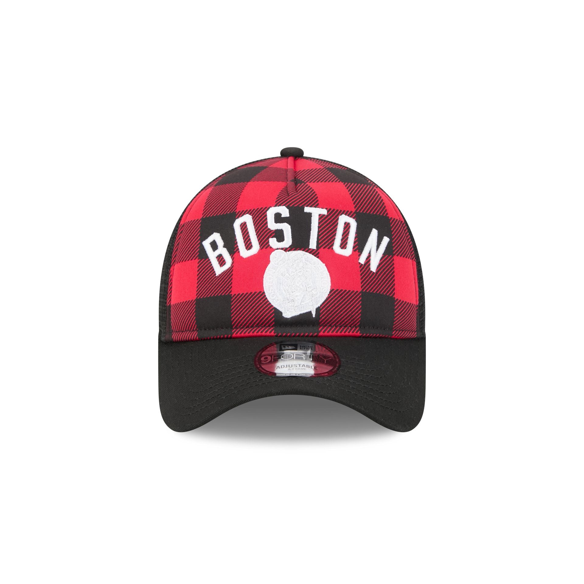 Boston Celtics Evergreen Check 9FORTY A-Frame Trucker Hat
