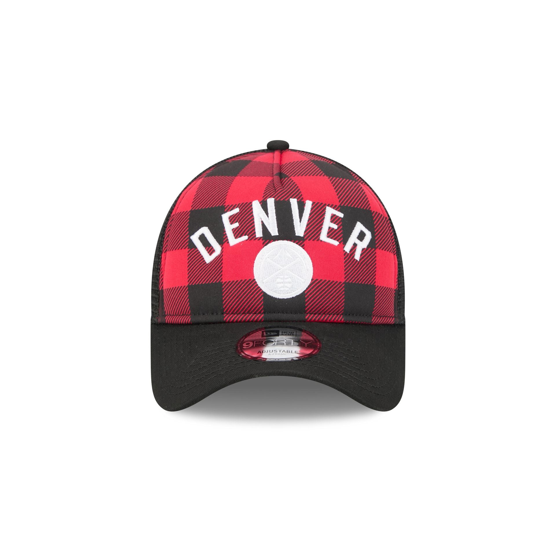 Denver Nuggets Evergreen Check 9FORTY A-Frame Trucker Hat