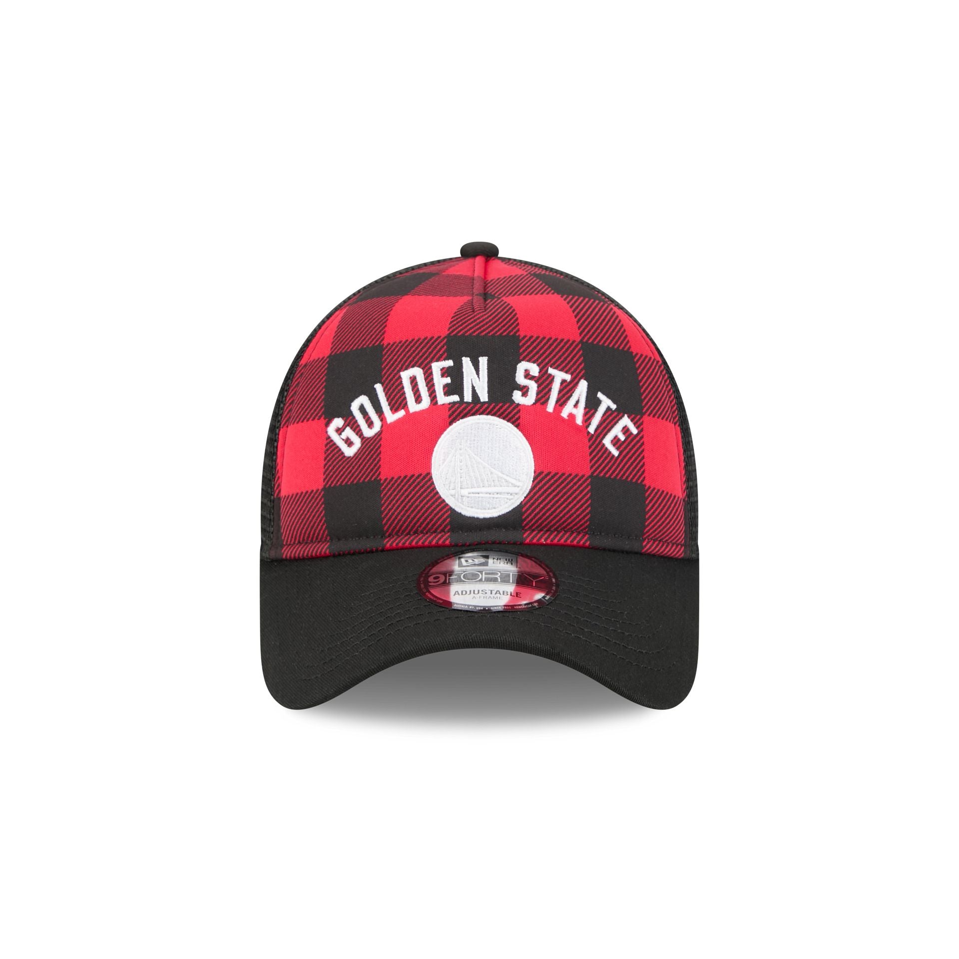 Golden State Warriors Evergreen Check 9FORTY A-Frame Trucker Hat