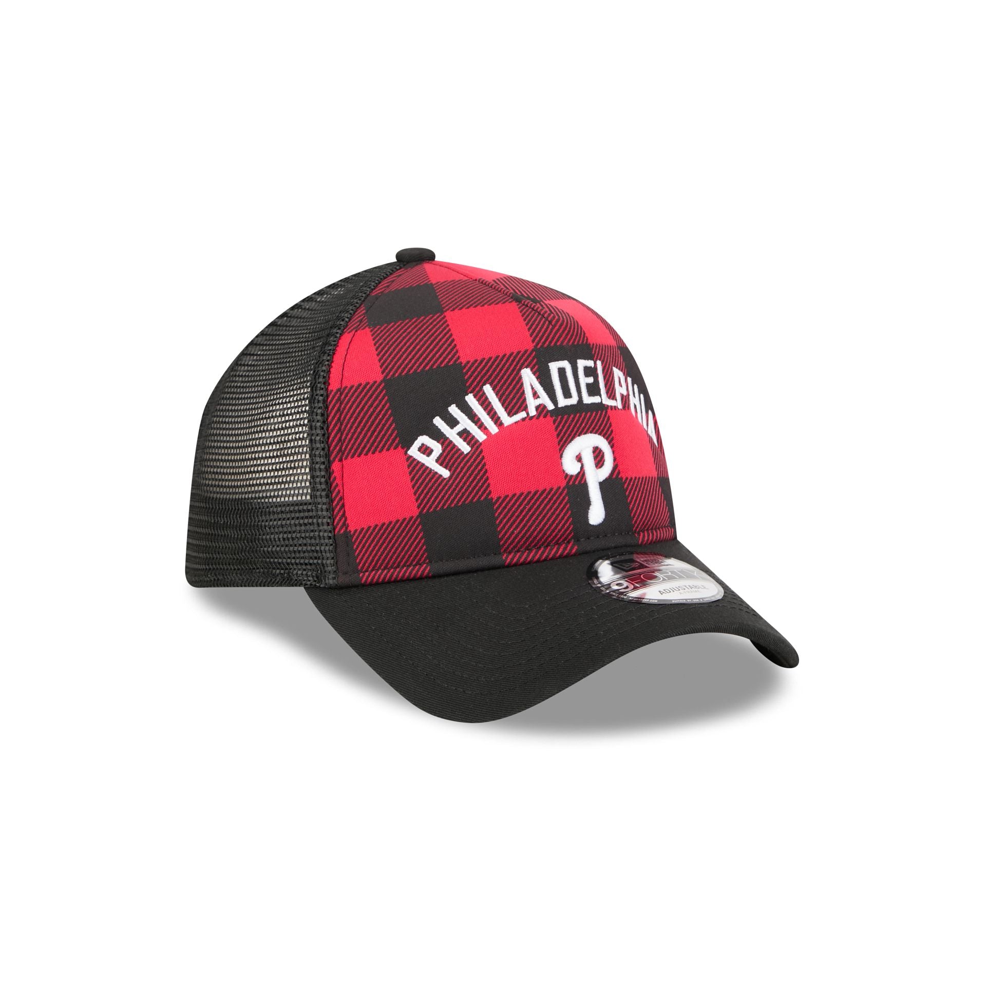 Philadelphia Phillies Evergreen Check 9FORTY A-Frame Trucker Hat