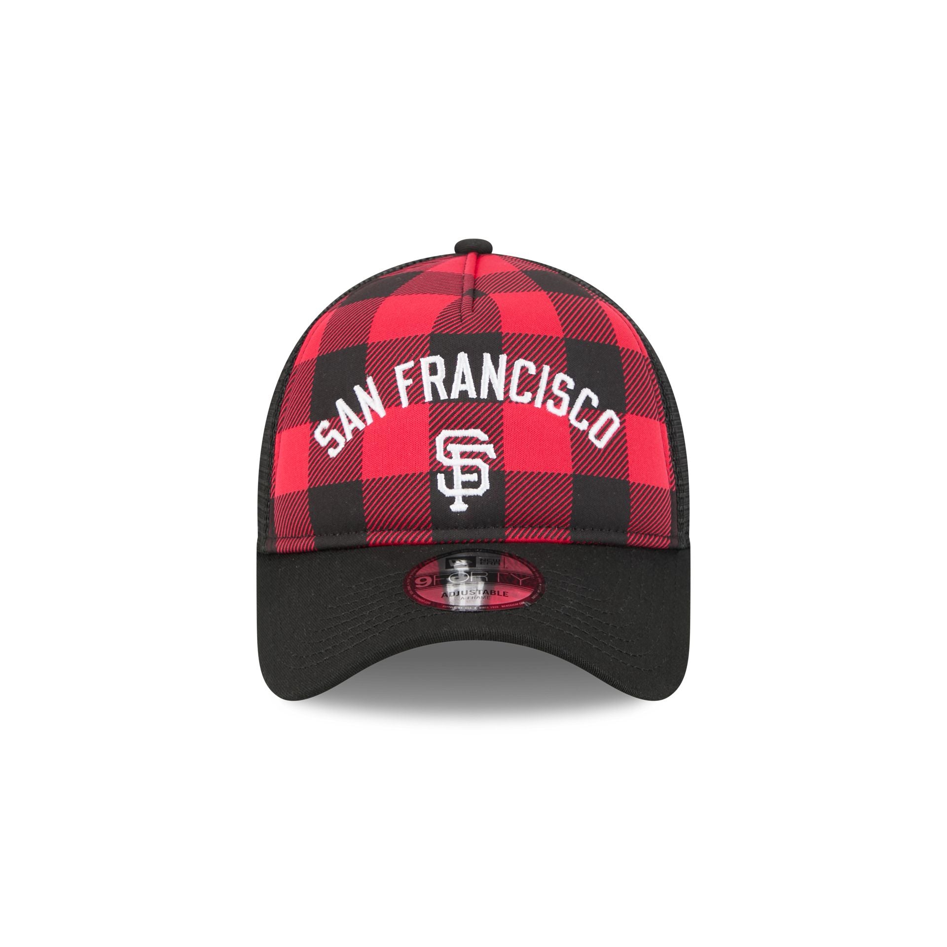 San Francisco Giants Evergreen Check 9FORTY A-Frame Trucker Hat